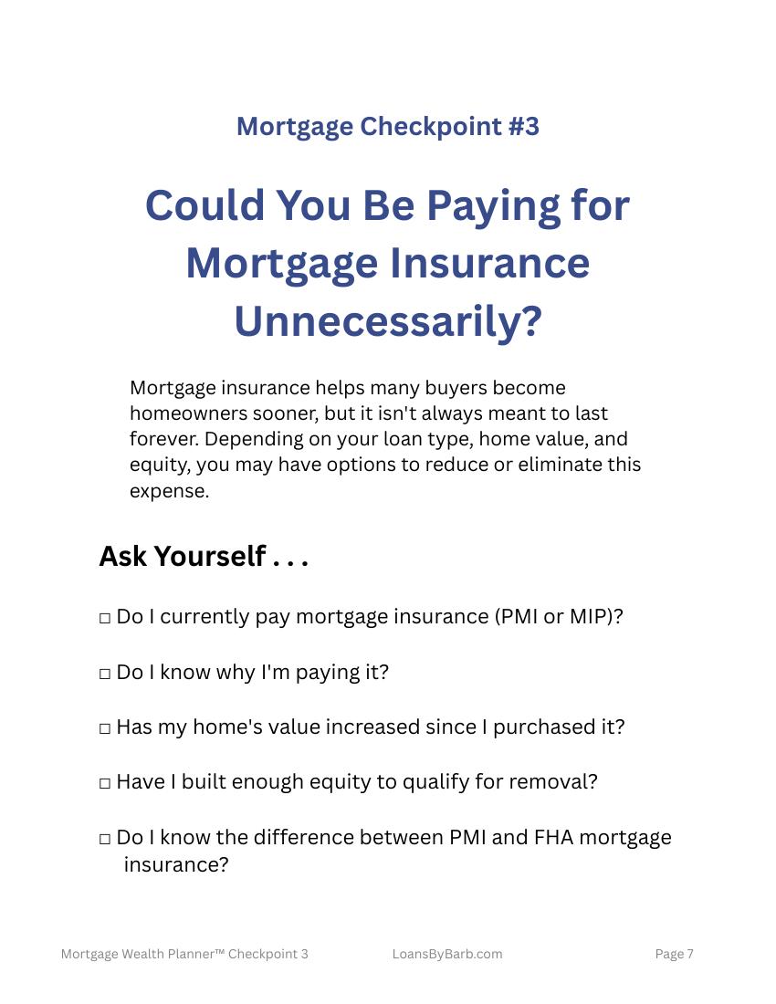 Mortgage Wealth Planner — Mortgage Checkpoint
