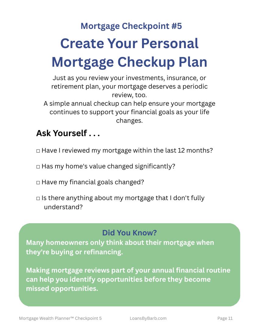 Mortgage Wealth Planner — Annual Review